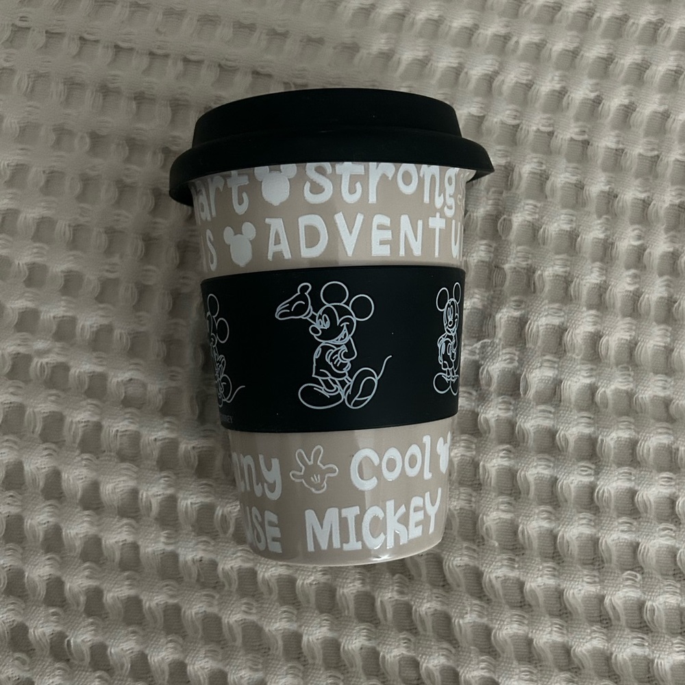 Disney World Disney Parks Mickey Mouse Coffee Cup‎ To Go Mug Ceramic Tea